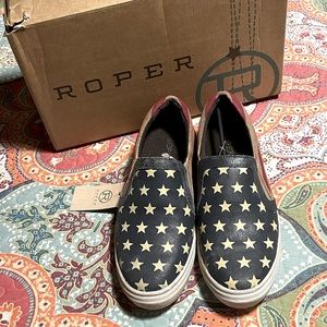 Roper American Beauty Flag Shoes 9 NIB